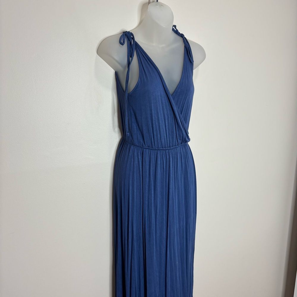 Rolla Coster Long Maxi dress sleeves blue long dress casual summer size small - Picture 2 of 6